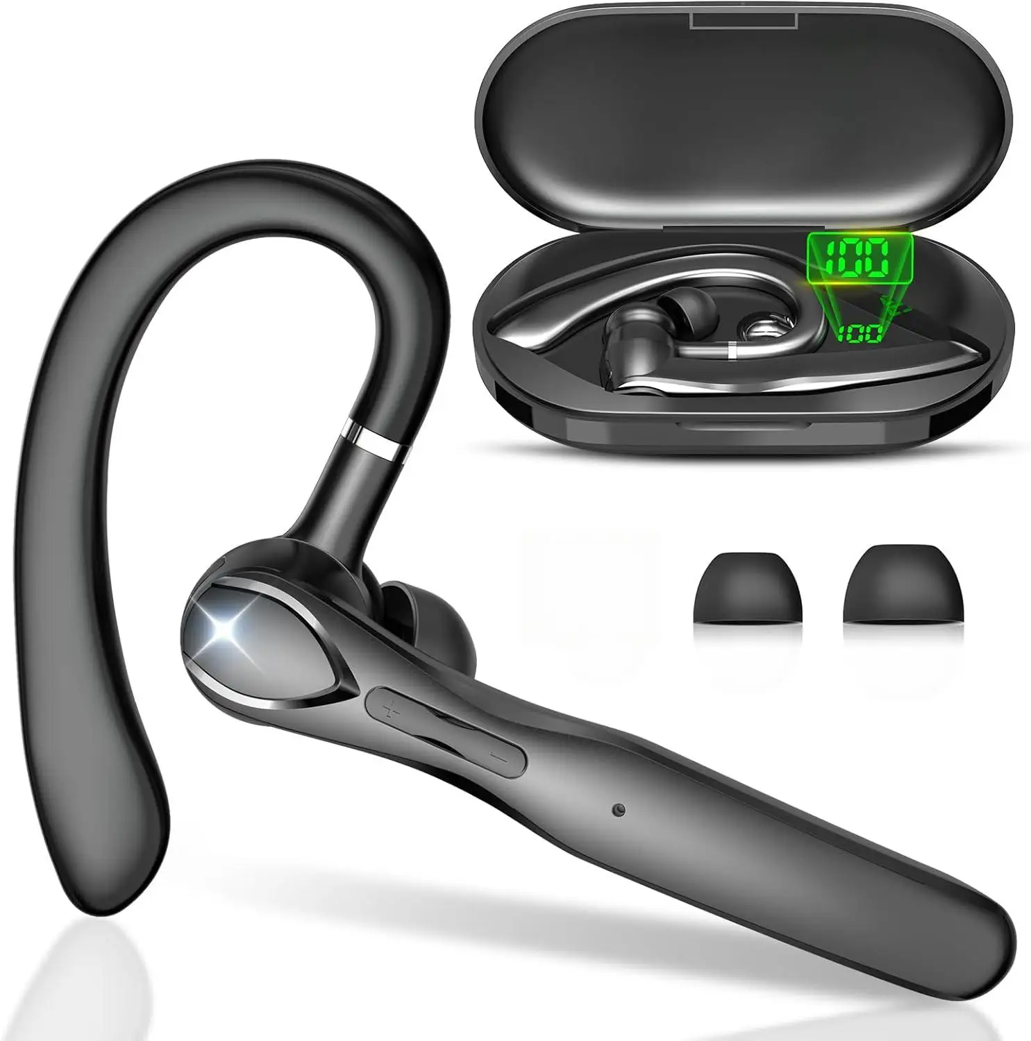 Słuchawki Bluetooth, słuchawki douszne, zestaw słuchawkowy handsfree, bezprzewodowe słuchawki douszne z podwójnym mikrofonem