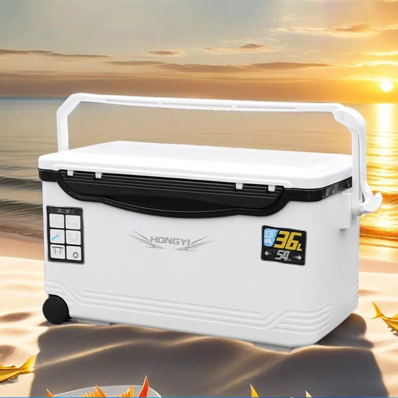 

Fishing Cooler Box Sea fishing with Portable Air Holes Insulation Refrigerated Box Live Shrimp Multifunction Fishing Supplies