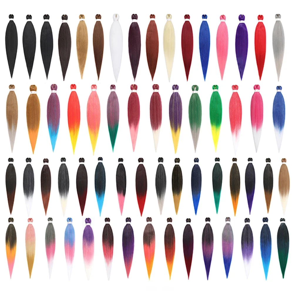 Tresses pré-étirées cheveux professionnels sans démangeaisons réglage de l'eau chaude fibre synthétique Ombre Yaki Texture tresse Extensions de cheveux