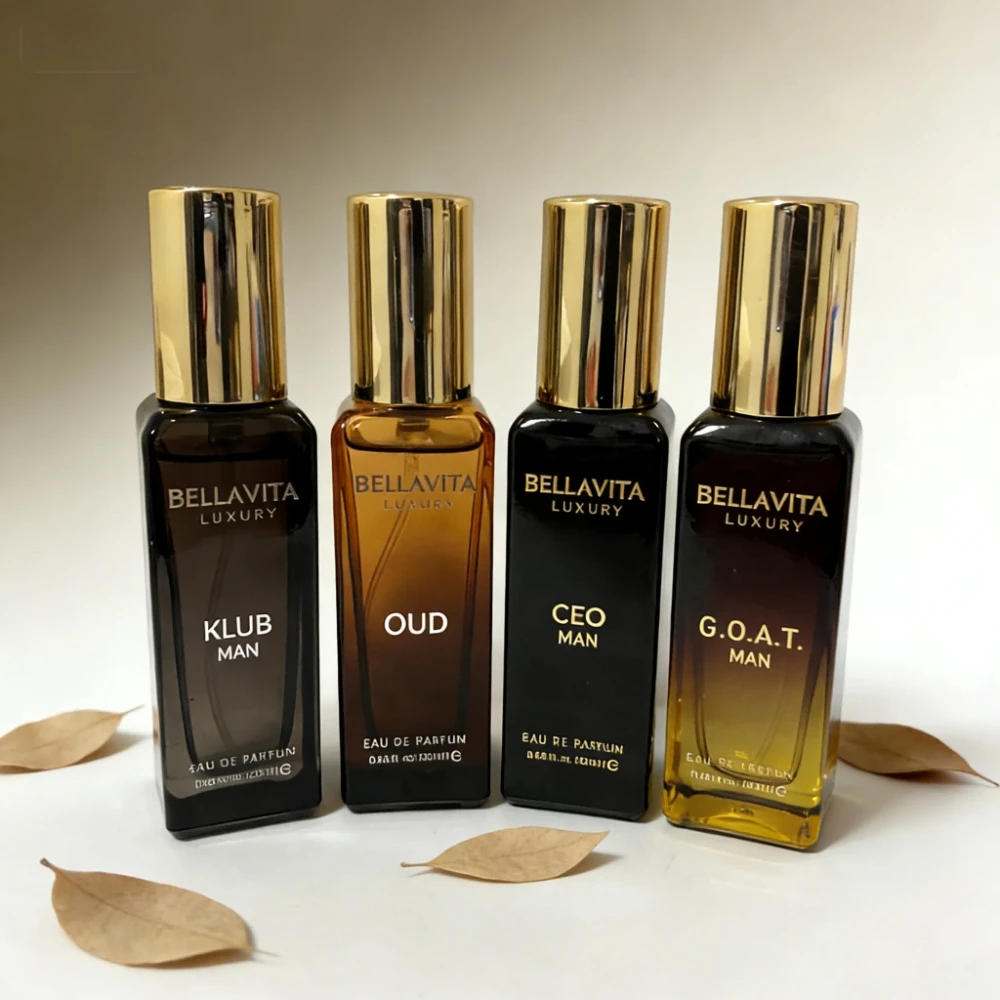 

Bellavita Men's Eau de Parfum Gift Set – G.O.A.T., Klub, CEO & Oud Fragrances, Perfect for All Occasions