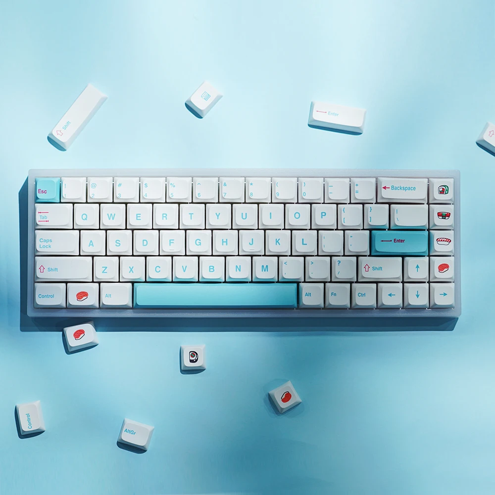 EPOMAKER Sushi Keycaps Set 121 Keys XDA Profile PBT Dye Subbed for MX Switch Mechanical Keyboard