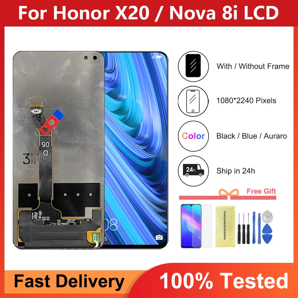 

6.67'' For Honor X20 LCD Touch Screen Digitizer Assembly Replacement For Huawei Nova 8i LCD Display Screen