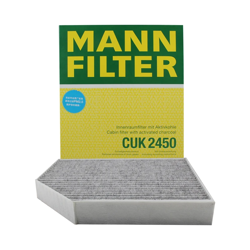 MANN-FILTER CUK2450 Automotive Cabin Air Filter with Activated Charcoal for Audi Porsche Macan