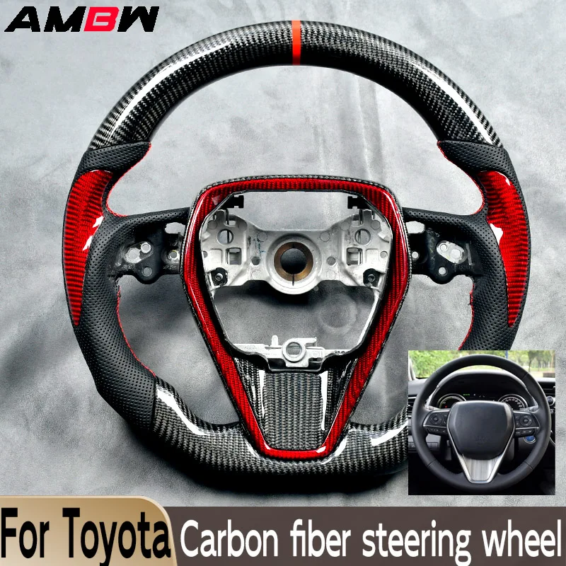 

Sports style for For Toyota Camry XV70 8th 2018-2022 LED display screen carbon fibre Customized Steering wheel