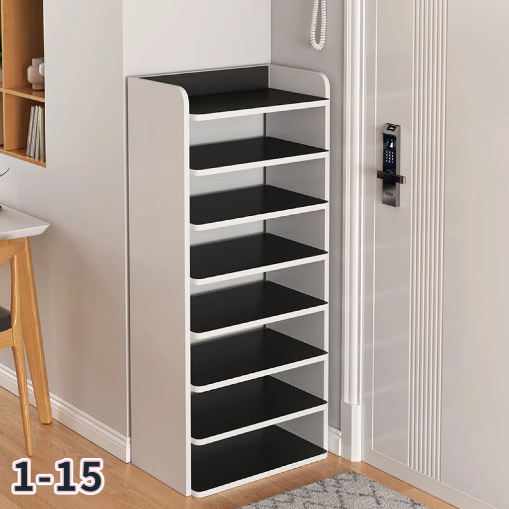 

Small narrow shelf household shoe rack entrance simple dormitory multi-layer partition dustproof storage artifact space shoe cab