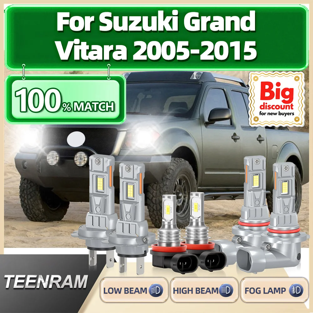 

TEENRAM For Suzuki Grand Vitara 2005 2006 2007 2008 2009 2010 2011 2012 2013 2014 2015 Car LED Headlight Ampoule Headlamp Bulb