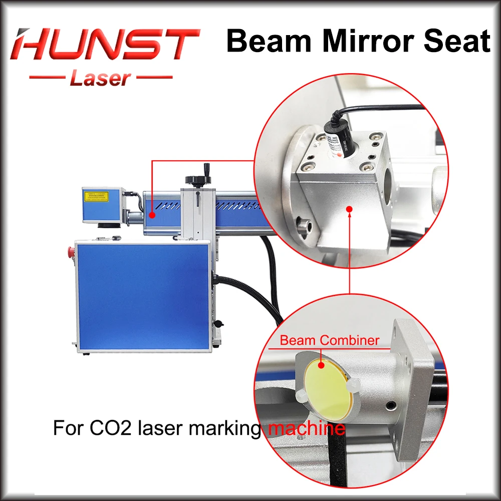 HUNST CO2 Laser Beam Mirror Seat Is Equipped with Red Light Indicator Beam Combining Mirror & Beam Expanding Mirror.