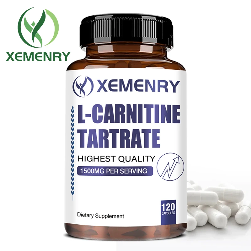 L-Carnitine Tartrate - Supports Natural Energy Production, Fat Burner, Promotes Muscle Growth - 120 Capsules