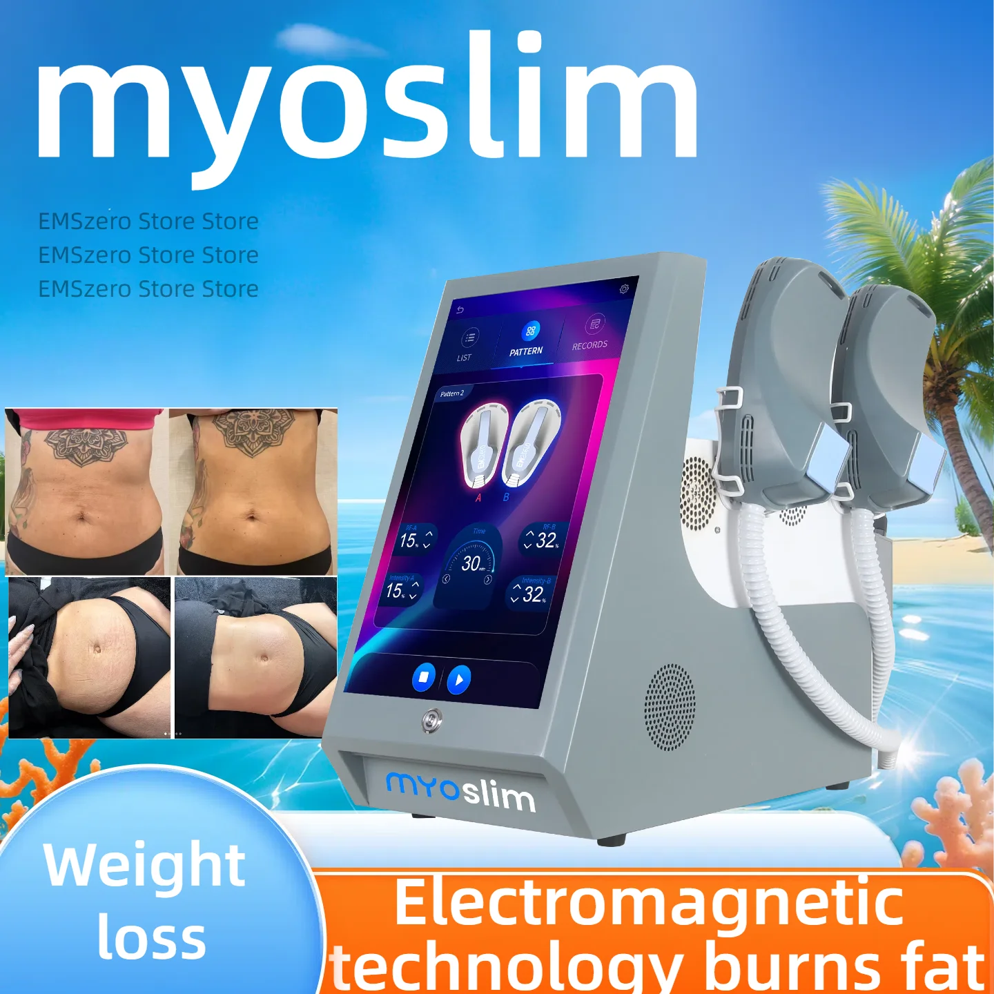 

Professional EMSzero neo Muscle Stimulation 6500W RF Machine EMS Body Sculpting Fat Burning Slimming Magnetic Muscle Stimulator