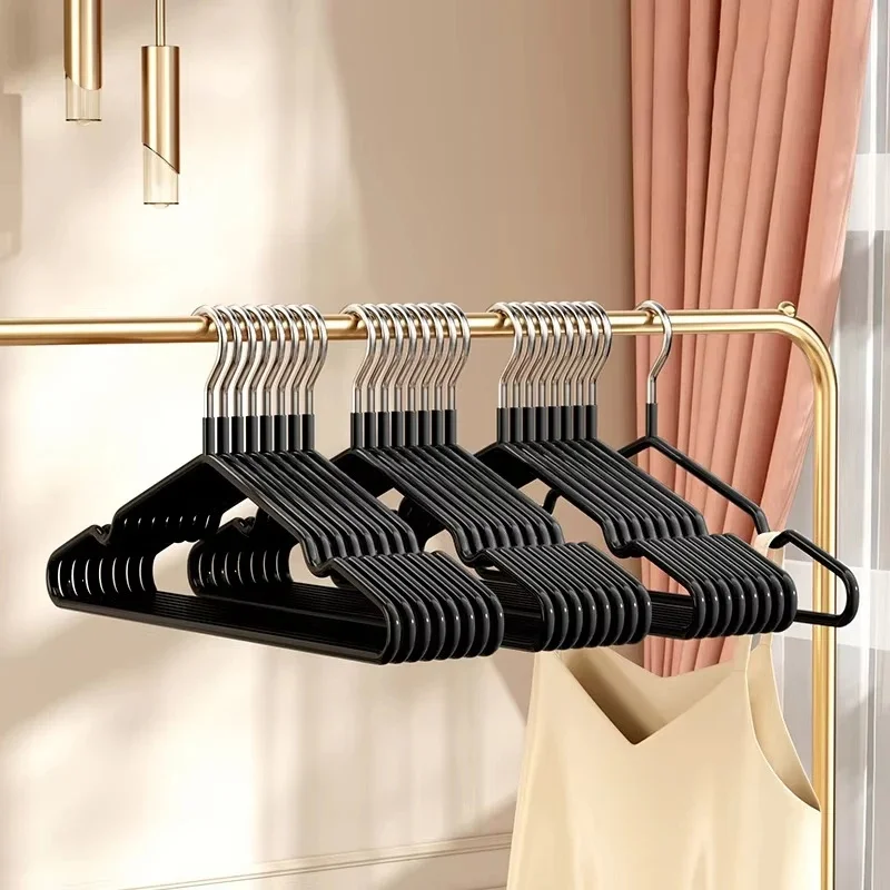 Cintres antidérapants en métal sans trace, porte-vêtements solides et durables, gain de place domestique pour l'organisation de la chambre à coucher, 10 pièces