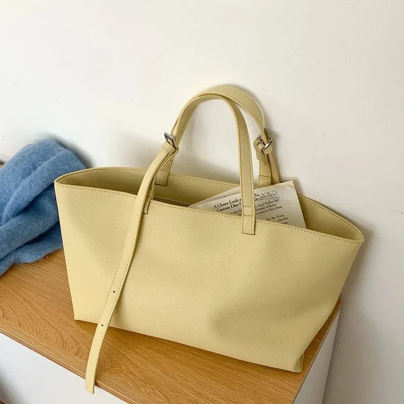 Casual Soft Tote Women Bag PU Leather Shoulder Bags for Women 2026 NEW Wysokiej jakości torebki i portmonetki Duże torebki na zakupy — zdjęcie 2