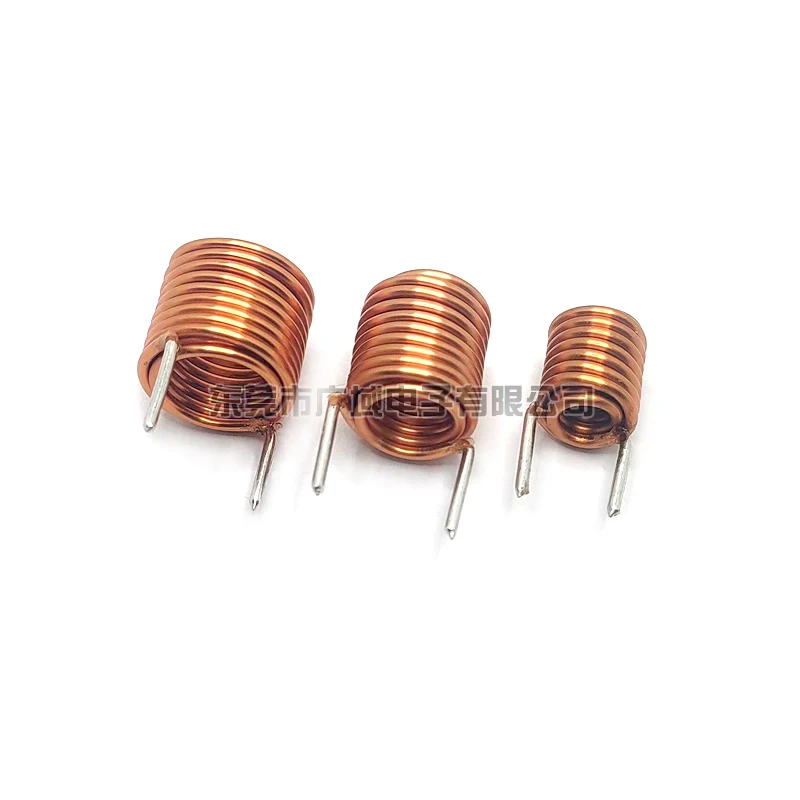 Inductor de núcleo de aire de alambre de cobre, 1 2,7, 3.3uH, 20,5 vueltas, diámetro interior 13x1,5, doble capa