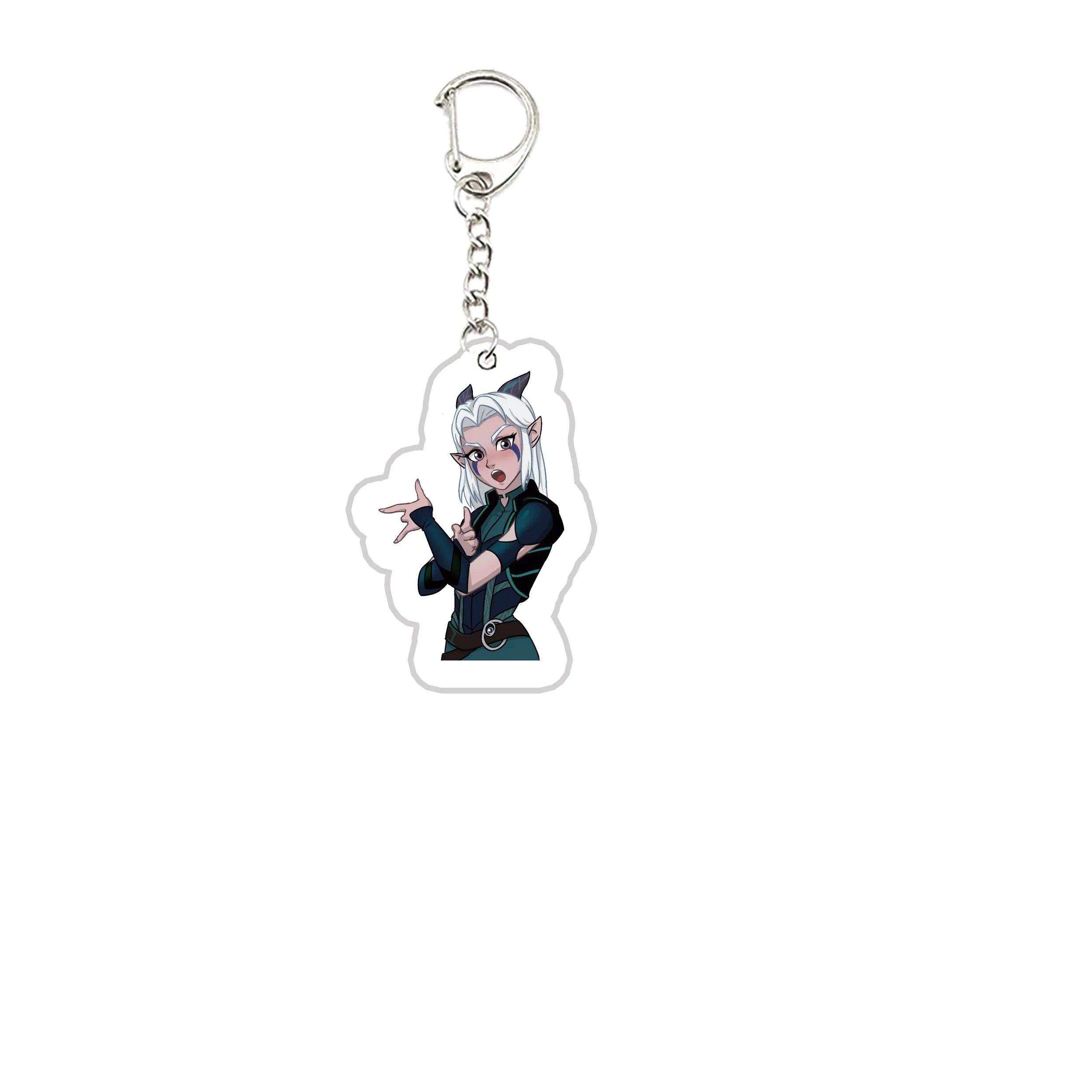 Acrylic The Dragon Prince Keyring Key Chains Cute The Dragon Prince KeyChain Pendant KeyRing for Accessories Bag Fans Gifts