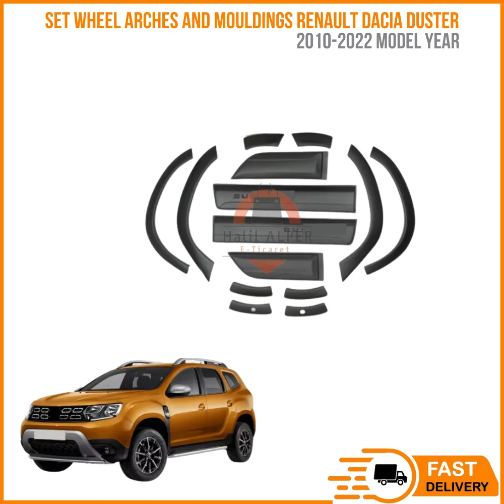 For Set Wheel Arches and Mouldings Renault Dacia Duster 2010-2022 Car Decorations Full Set Bumpers Trim Covers 4x4 Off-Road