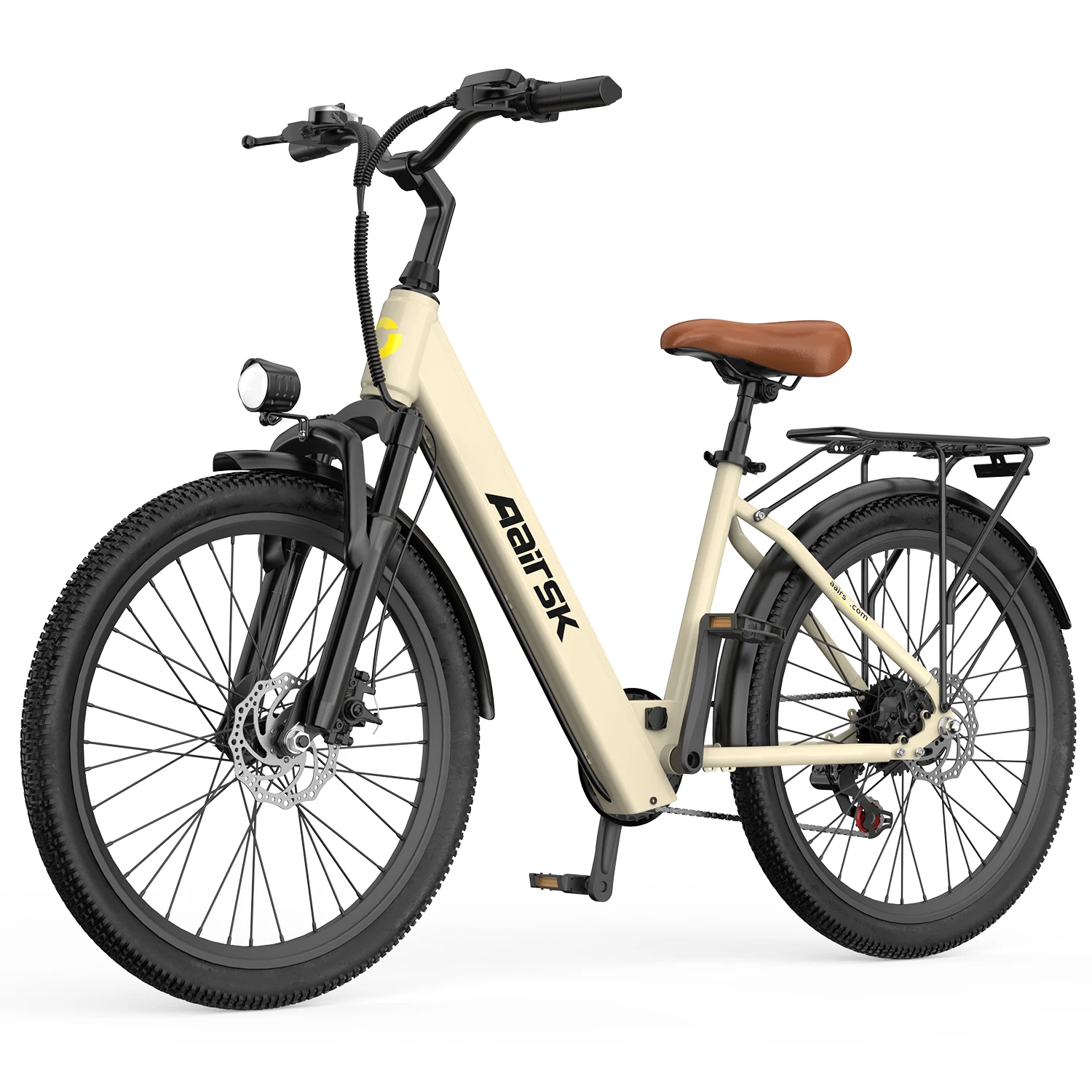Aairsk SU7 24" Urban-E-Bike, 36V 13Ah Akku 60KM Reichweite, 7-Gang 250W City-E-Bike mit NFC-Schlüsselloser Start & Scheibenbremse, E-Bike für Erwachsene 25KM/h