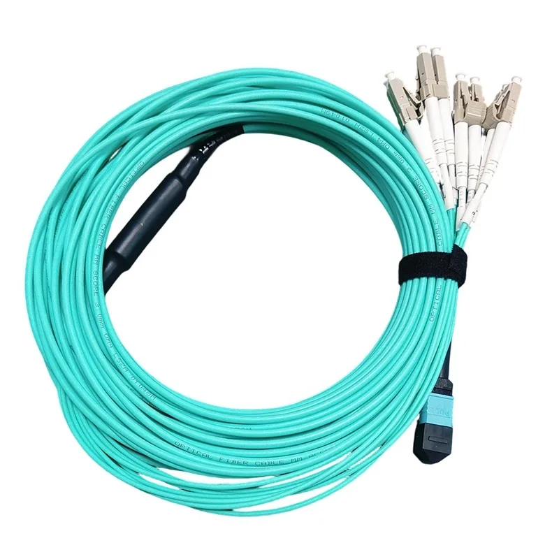 Picture 6: OM3 Fiber Multimode 8-Core MPO/PC to 4 LC Cable  Fiber Optic Patch Cord