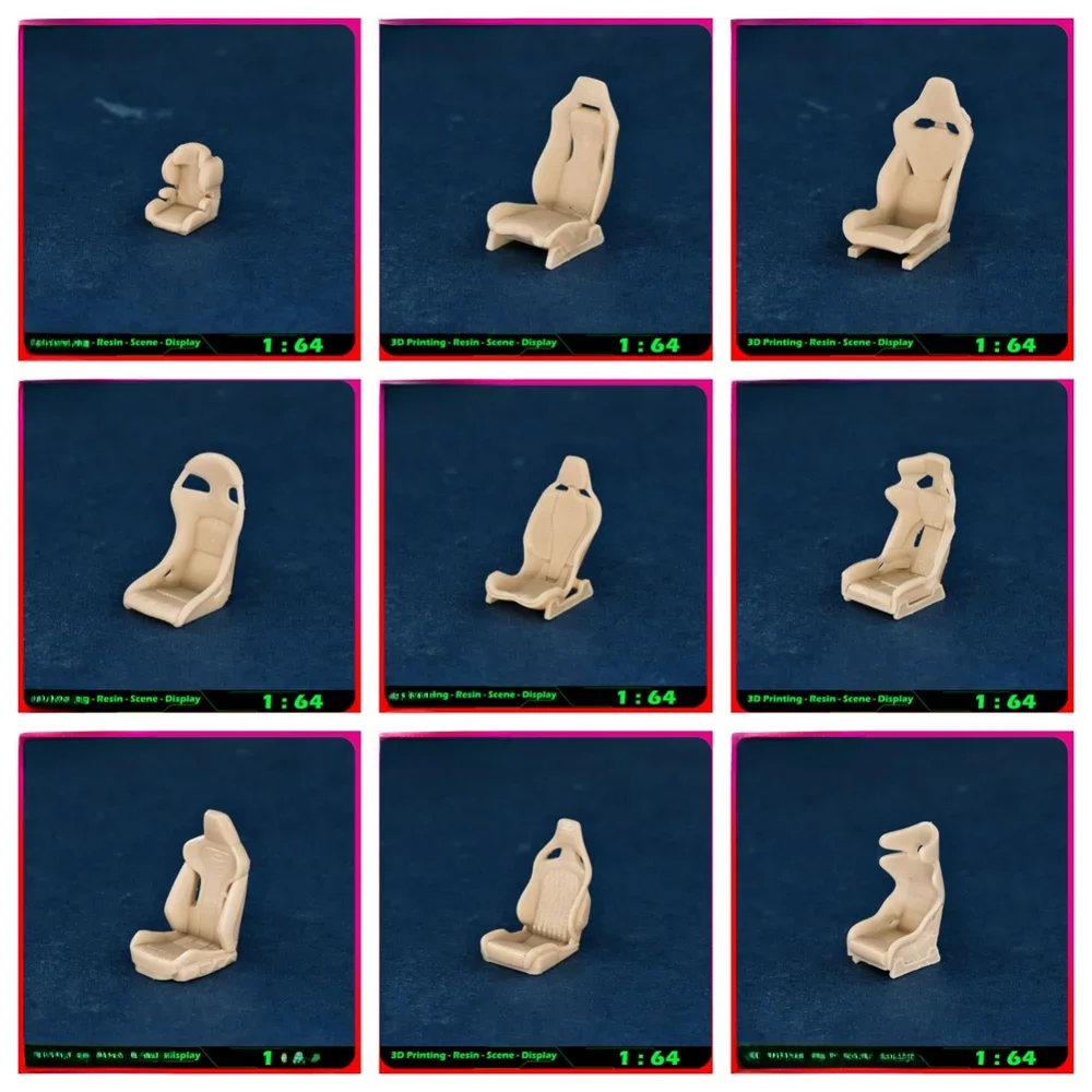Kickcar 1/64 sièges de course modèle de voiture Diorama résine non colorée outils de réparation de scène de Garage décoration Simulation scène jouet