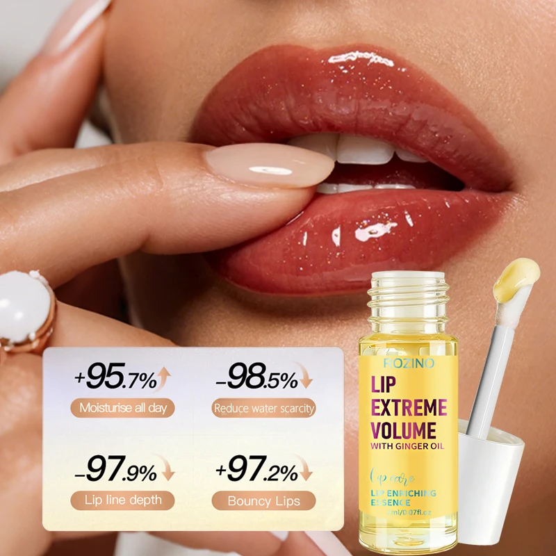 Rozino Lip Plumping Oil Can Moisturize and Protect the Lips, with a Hydrating Texture That Can Be Used Alone to Care for the Lips or Layered over Lipstick to Enhance the Translucent Finish. the Texture Is Lightweight, Long-Lasting, and Soft, Leaving the Lips in a Healthy Condition.