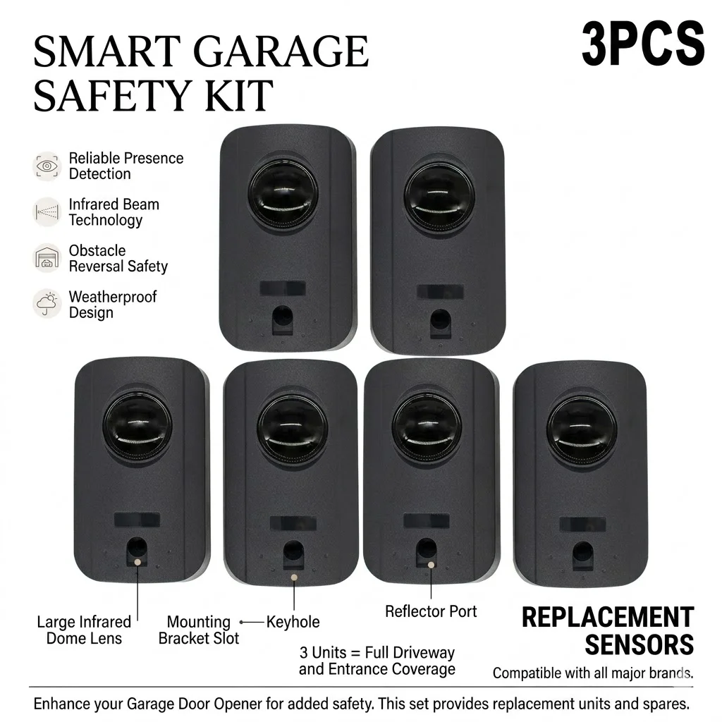 3pcs 12V/24V Automated Barrier Gate Safe Infrared Detector Sensor/ Swing /Sliding/Garage Gate /Door Safety Infrared Photocells