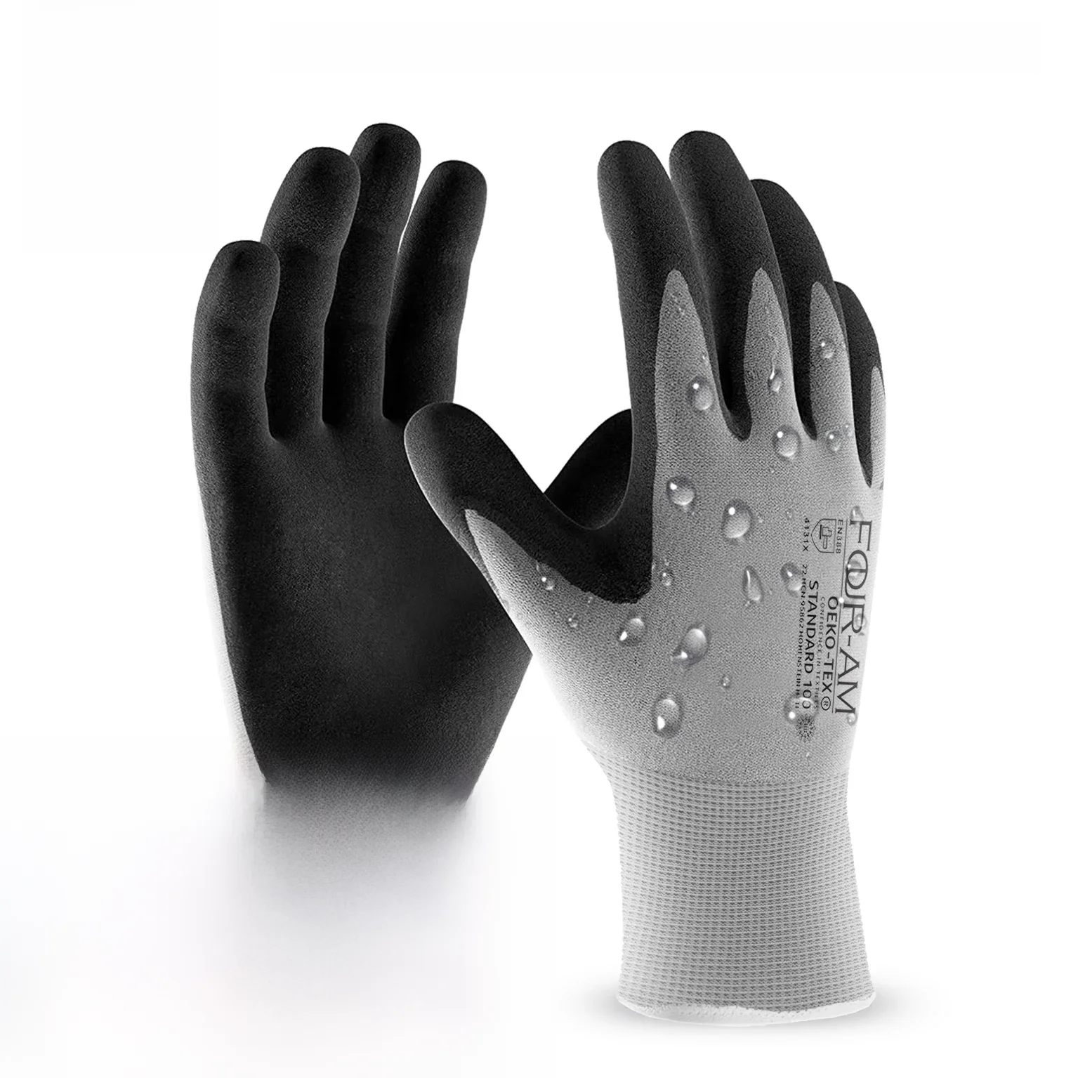 Gants en nylon hydrofuge rapide, 0.53oz, micromousse, enduit de NitCarter, gants de travail, amélioration de l'habitat, construction de jardin, 1PC
