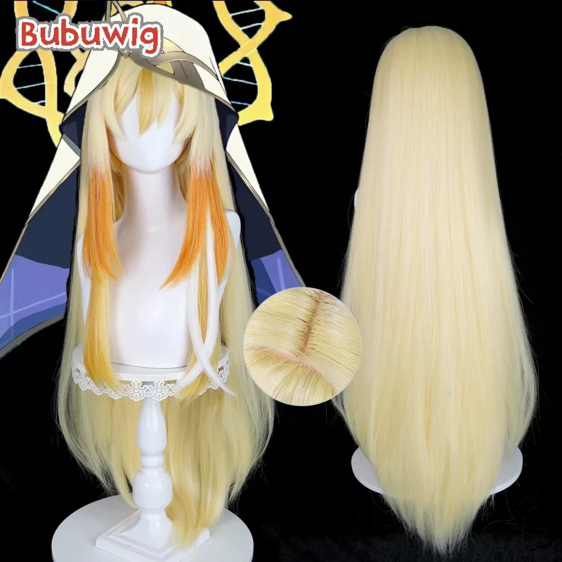 

Bubuwig синтетические волосы Rhinedottir Naberius косплей парики игра Genshin Impact 98 см длинный блондин смешанный оранжевый парик термостойкий
