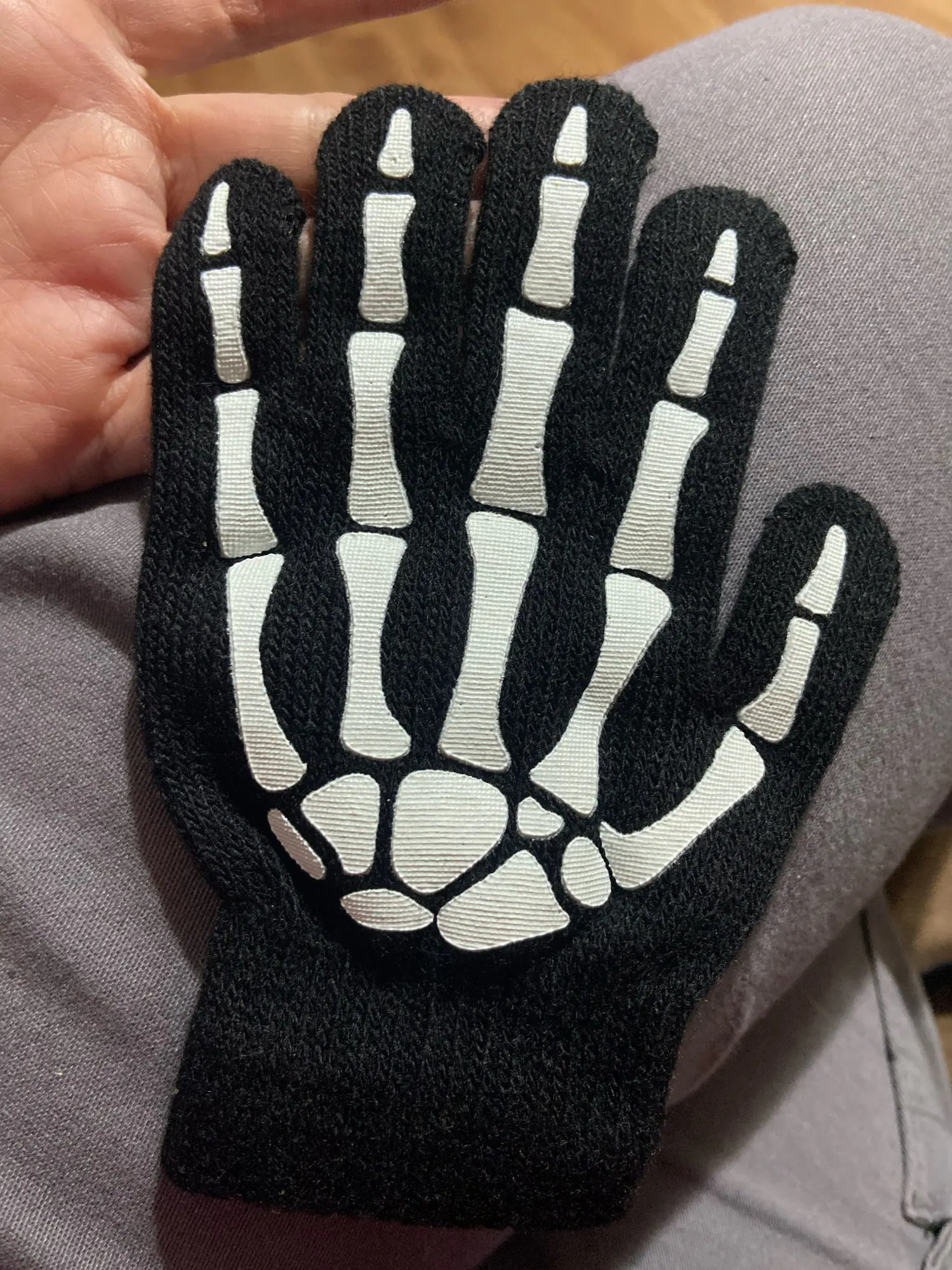 Children Kids Halloween Gloves Luminous Skull Baby Boys Girls Winter Warm Gloves Kids Mittens Gloves For Halloween Gift photo review