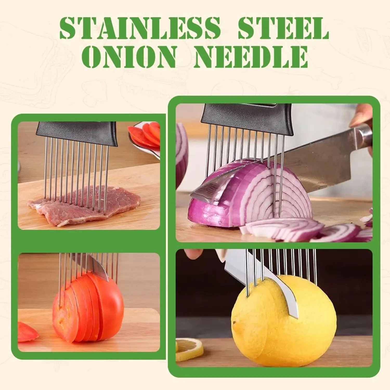 Vegetable Chopper,Vegetable Slicer Onion Holder for Slicing, Lemon Slicer Onion Cutter for Slicing, Vegetable Cutter for Potato