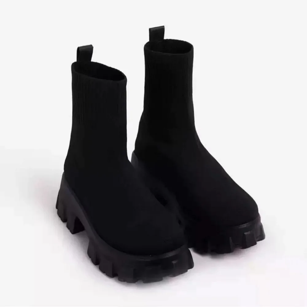 Bottes optiques décontractées pour femmes, bottes courtes, chaussures astronomiques, grande taille, document solide, mode, automne, hiver, nouveau, taille 35-43, 2024