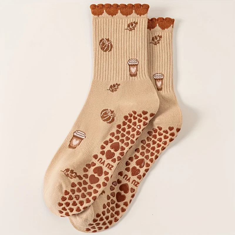 

Женские профессиональные противоскользящие носки для йоги, спортивные носки-трубочки с противоскользящим покрытием, универсальные для всех сезонов, для любителей йоги