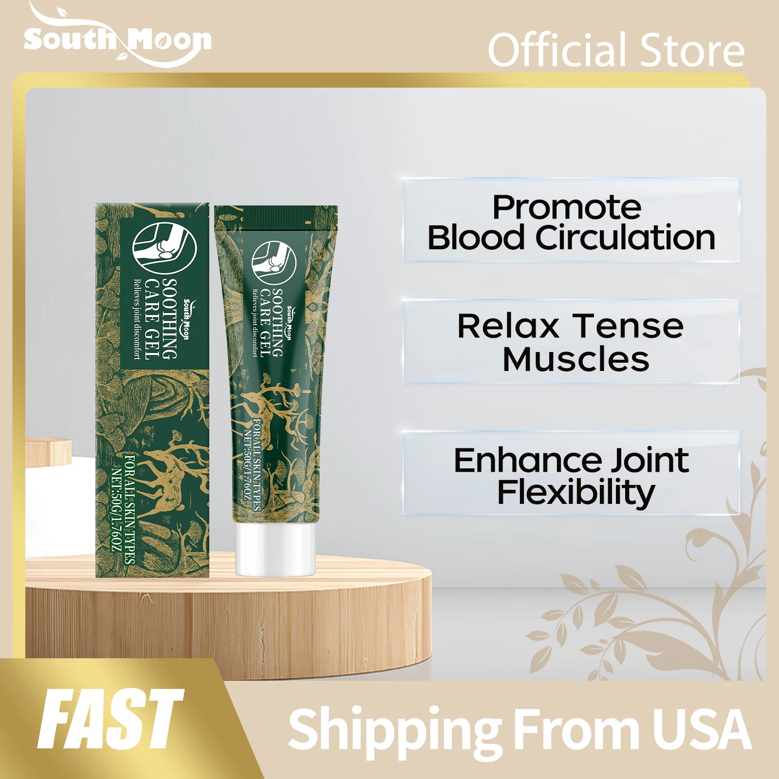 South Moon Joint Soothing Gel Herbal Nourishing Relieve Discomfort Reduce Joint Pains Assist Massage Relax Muscle Body Care Gels