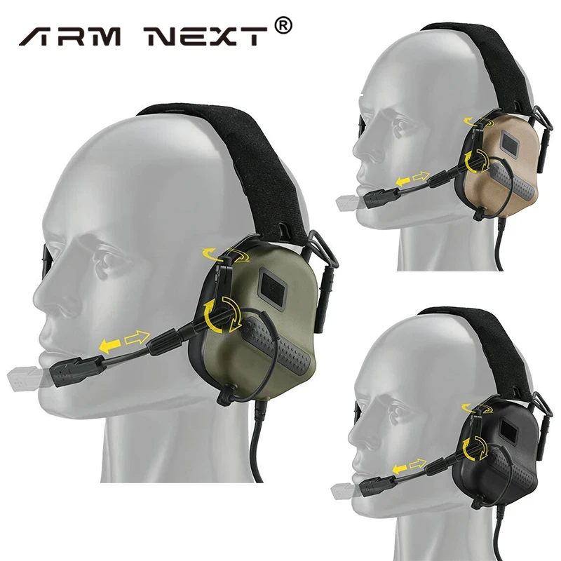 F10 NRR22dB Tactical Hunting Electronic Shooting Earmuffs Hearing Protection Anti-noise Headset Military Communication Headphone