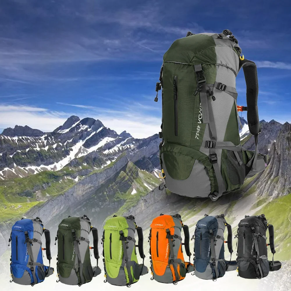 AliExpress NONE Lixada 50L Outdoor Sport Camping Travel Backpack Pack Cycling  Bag Mountaineering Climbing Backpacking Trekking Bag Rain Cover