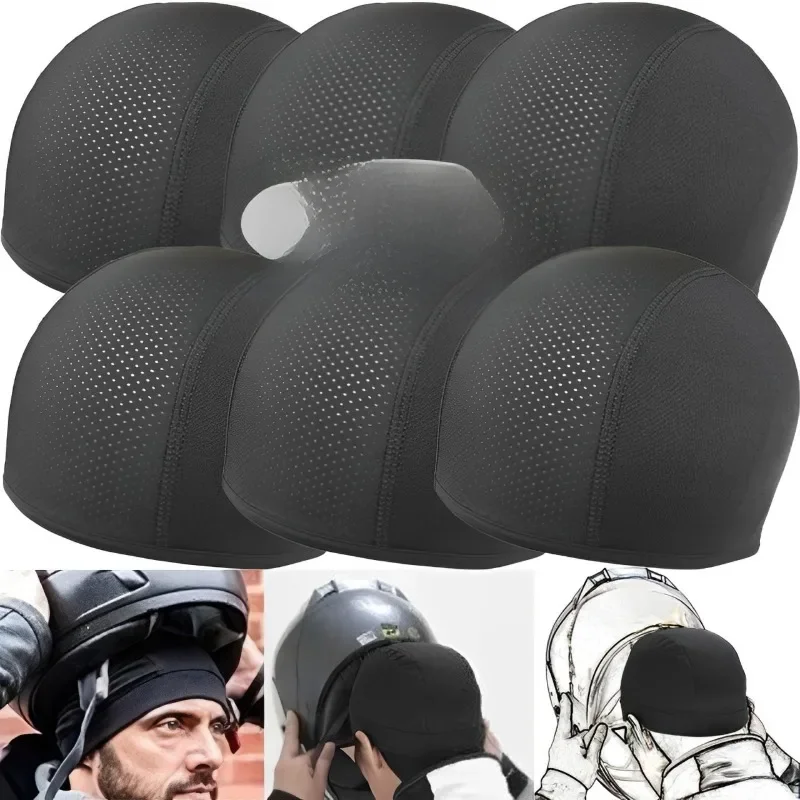 AliExpress NONE 1/5pcs Motorcycle Helmet Inner Cap Hat Quick Dry Breathable Hat Racing Cap Under Helmet Beanie Cap Motocross Motor Helmet Hat