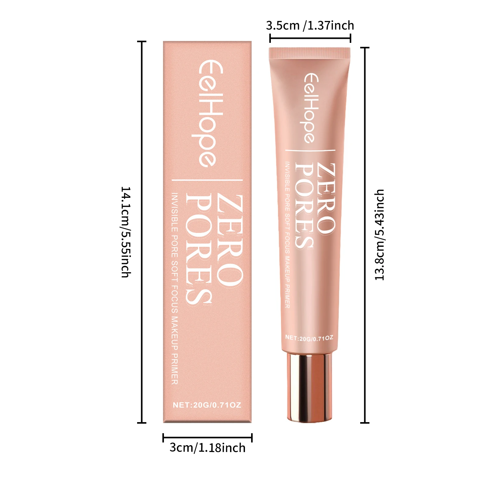 EELHOPE-imprimación de maquillaje para toda la piel, Control de aceite de poros Invisible, corrector de maquillaje hidratante, imprimación facial que cambia el Color de la piel