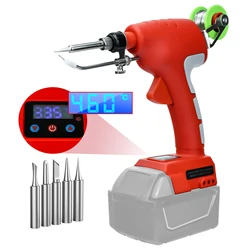 Kit saldatore Cordless da 75W per pistola per saldatura digitale a batteria Milwaukee 18V con punte da 5 pezzi e filo per saldatura da 50g (senza batteria)