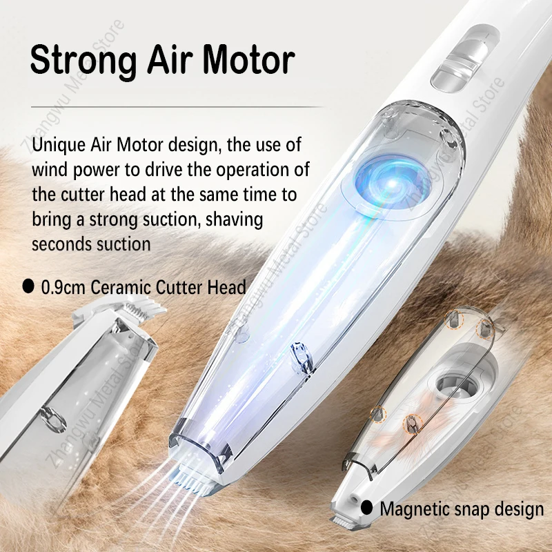 Dog Hair Clipper For Paw Fur Grooming Vacuum Pet Hair Cutting Machine Trimmer Shaver For Dog Cats Eyes, Ears, Face, Rump