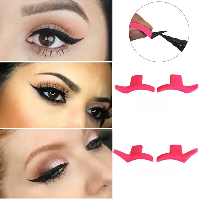 1 paire de tampons Eyeliner œil de chat, ombre à paupières, cosmétique, facile à maquiller, outils de Style aile, accessoires de pochoir d'estampage classiques pour les yeux