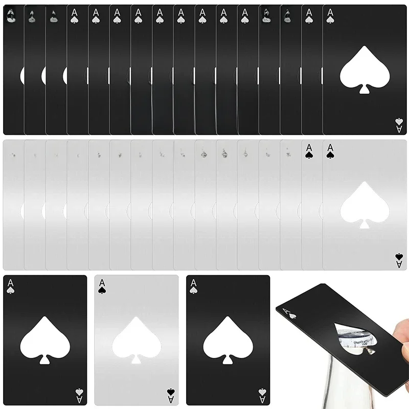 60Pcs Otwieracz do butelek do pokera Otwieracz do butelek Otwieracz do butelek ze stali nierdzewnej Otwieracz do butelek piwa Otwieracz do butelek na przyjęcie weselne — zdjęcie 2