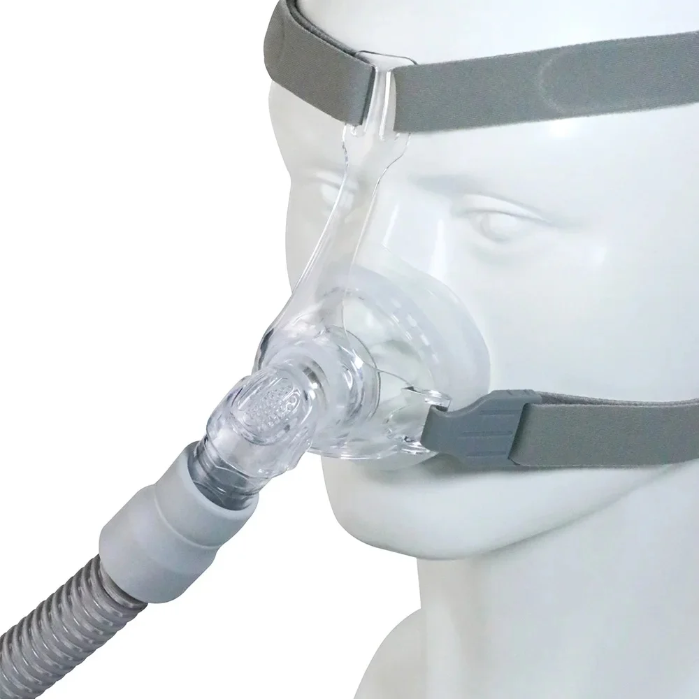 Masque Nasal CPAP avec couvre-chef et coussinets en Gel de silicone pour Machine CPAP Bipap automatique Apnée du sommeil Anti-ronflement Masque Nasal CPAP