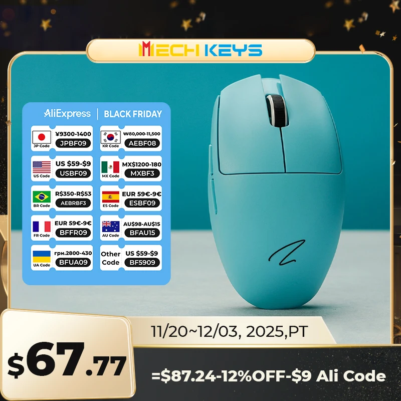 

Zaopin Z1 PRO MAX Three Mode 8K PAW3950 Mouse 2.4G Bluetooth Colorful Mice for PC Gamer