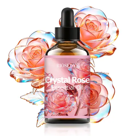 Crystal Rose Essential Oil, Luxurious Floral Fragrance Oil for Diffusers, DIY Crafts & Aromatherapy, Soft and Elegant Rose Aroma