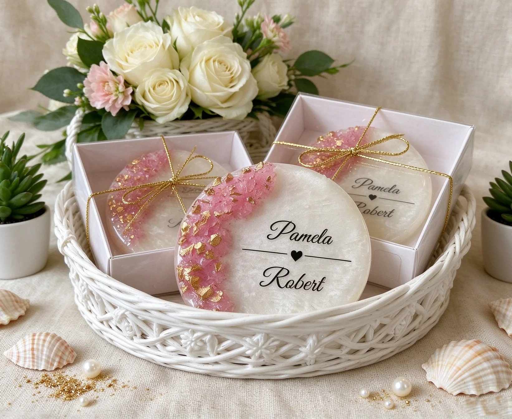 Imanes de nevera de resina epoxi personalizados con el mensaje «¡Aguardamos tu visita!», recuerdos de boda, imán de nevera con detalles en hoja de oro, para bodas, despedidas de soltera y eventos de compromiso.
