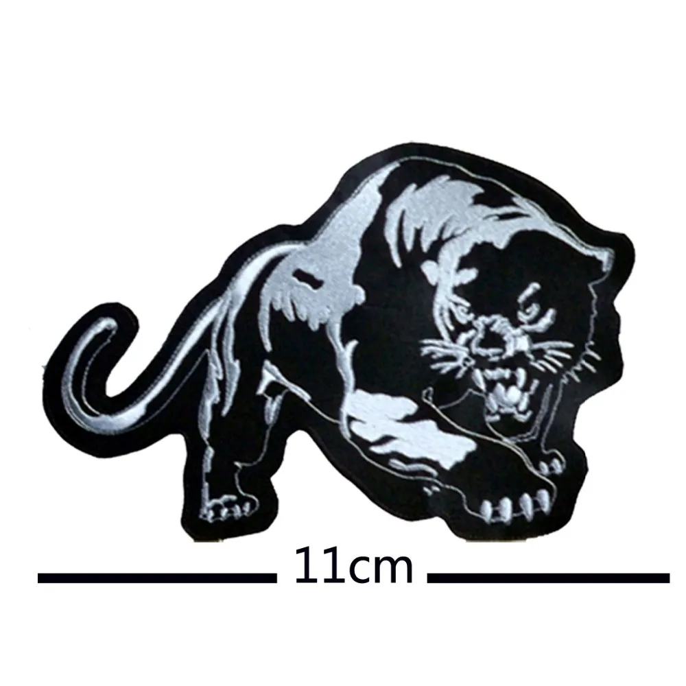 Black Tiger Panther Embroidered Iron on Patches for Clothing High Quality Fashion Pattern Sew on Jacket Applique Accessories