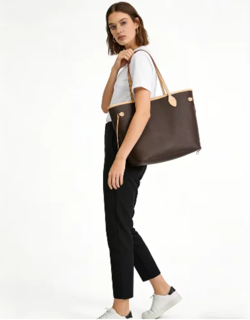 

top quality Premium real Leather Top Handle Bag Ladies Office Work Tote Bag with Gold Hardware luxury Designer Style