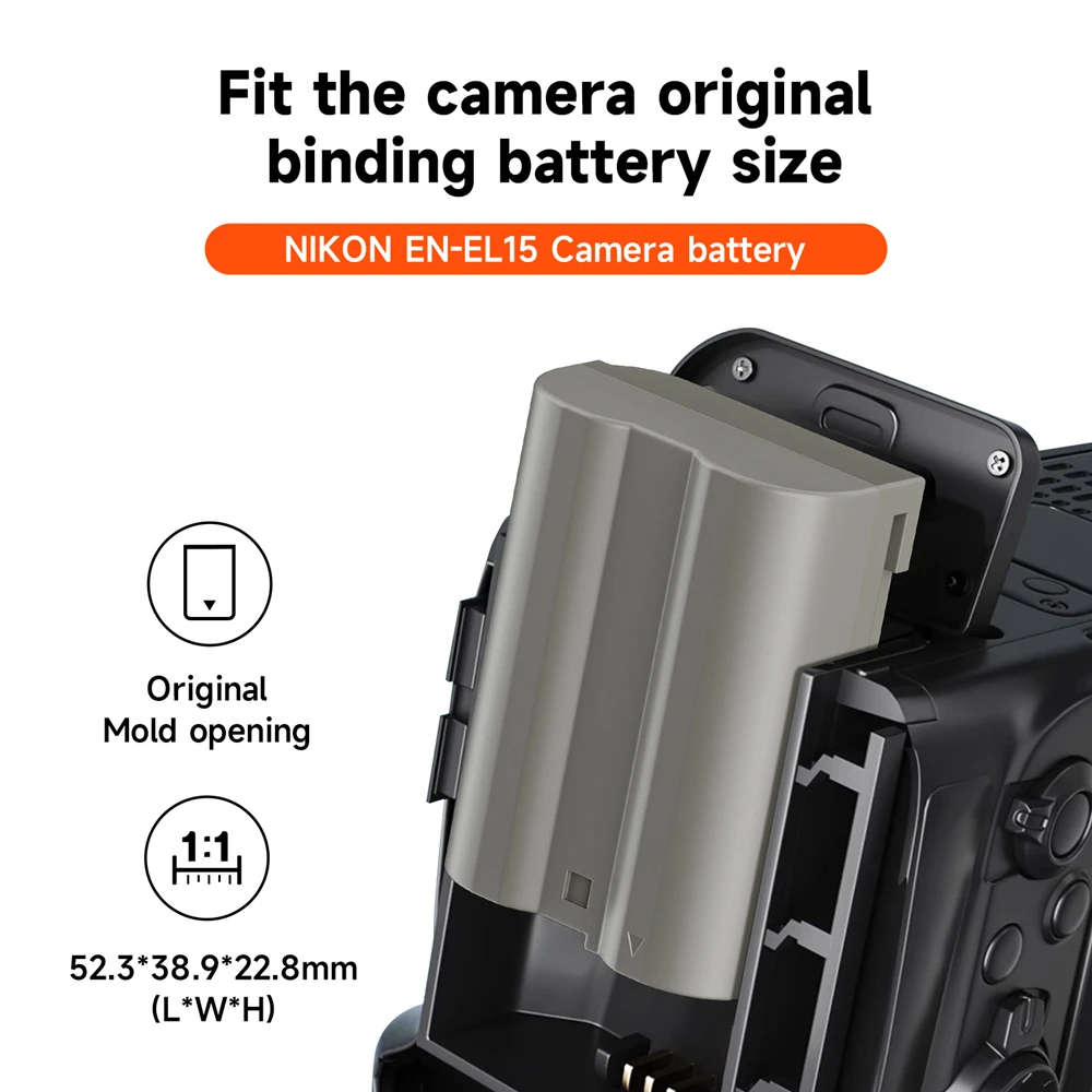 EN-EL15 EN EL15 Battery for Nikon D7500 D750 D500 Z5 Z6 Z6 Z7 EN-EL15C EN-EL15B EN-EL15A Bateria with Type-C Dual Slots Charger