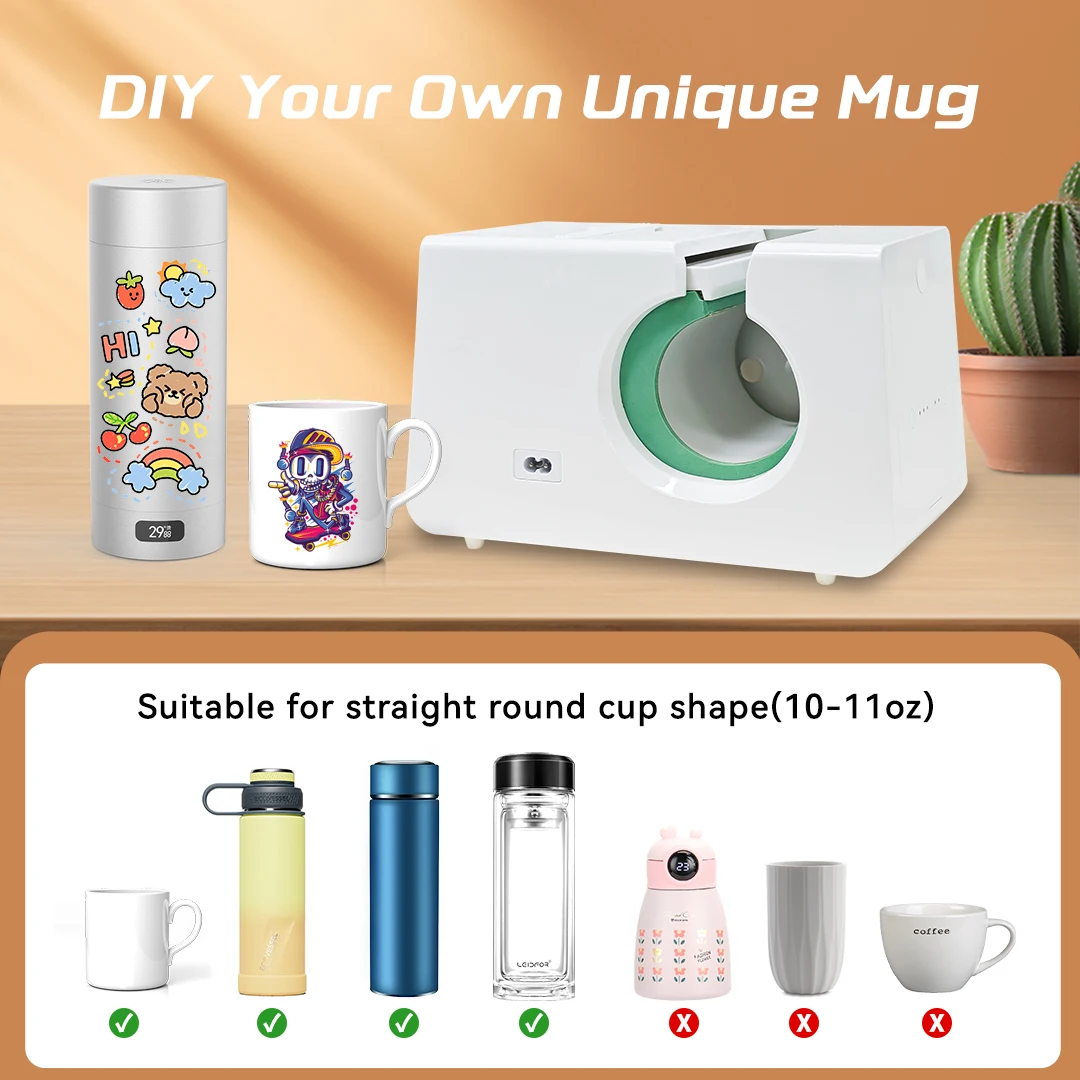 Mug Press Sublimation Machine Automatic DIY Mug Press For Transfer Infusible Ink Materials Mug Blanks 10-11oz Easy Setting Gifts