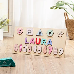 Personalized Name Puzzle Mermaid Wooden Puzzle Toys For Toddlers Christmas Halloween Toy Gifts For Baby Boy &Girl