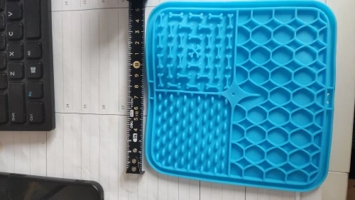 Customer review photo for Dog Lick Mat with Suction Cups