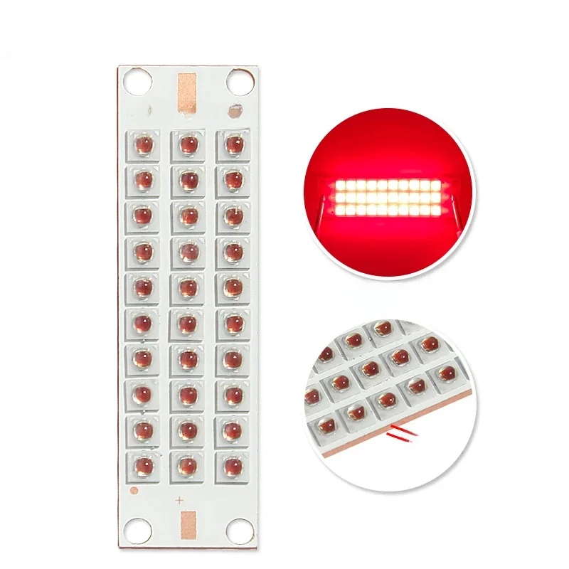 20W 30W 50W 100W rosną LED COB Chip głęboki czerwony 660nm DIY roślina owocowa wzrost światła lampa dioda SMD 55*15mm z miedzi podłoża — zdjęcie 2