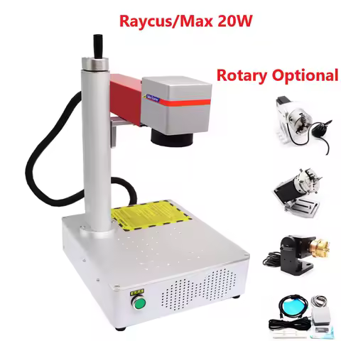 Mini Fiber Laser Marking Machine Max20W 30W 50W Metal Stainless Steel Cutting Gold Silver Ring Jewelry Engraving Machine Tool